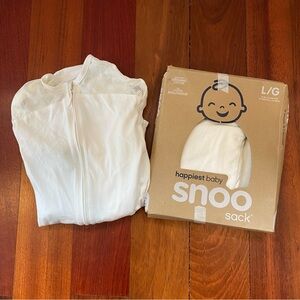 2 Happiest Baby Snoo Large Sleep Sack Swaddle Single Band Style White, 18-26 Lbs